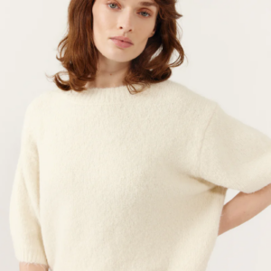 Pull manches courtes beige