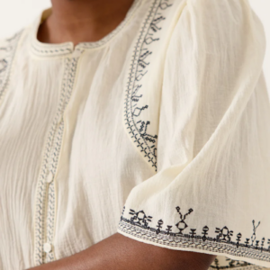 Chemisier boutonné écru