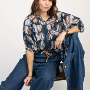 Blouse imprimé bleu