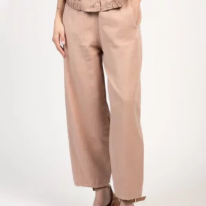 Pantalon balloon 7/8e vieux rose