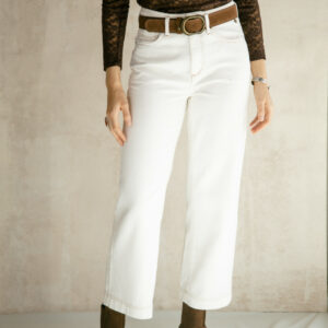 Pantalon coupe droite blanc