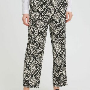 Pantalon fluide noir et blanc