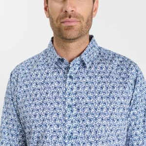 Chemise fleurie bleu