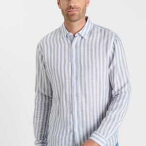 Chemise en lin rayé