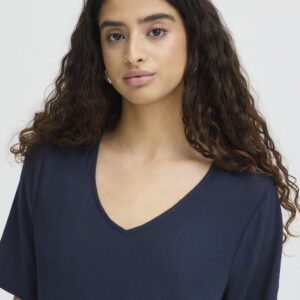 Blouse manches courtes bleu marine