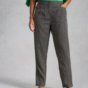 Pantalon en lin imprimé