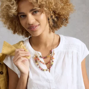 T-shirt blanc brodé