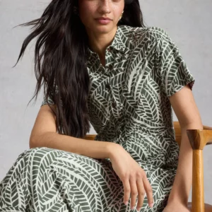 Robe en jersey imprimé kaki