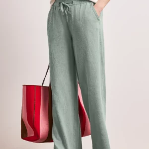 Pantalon fluide et décontracté vert