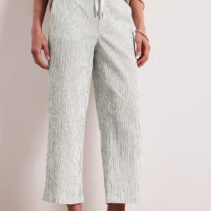 Pantalon en gaze de coton rayé