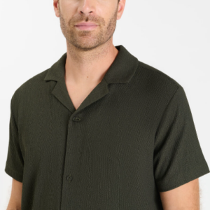 Chemise manches courtes kaki