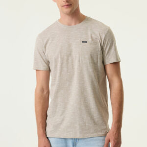 T-shirt col rond beige