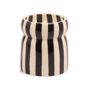 Bougie rayée noir et blanc