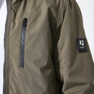 Veste type coupe vent zippé kaki/marron