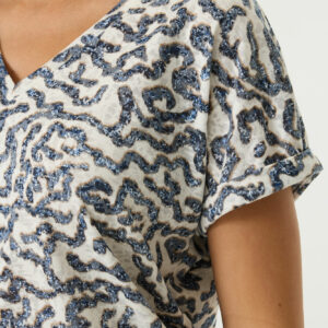 T-shirt imprimé bleu