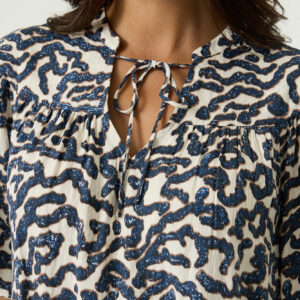 Blouse imprimé bleu