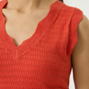 Débardeur en maille orange