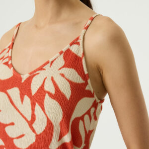 Débardeur fines bretelles imprimé orange
