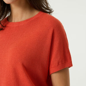 T-shirt en maille orange
