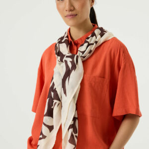 Foulard impirmé marron