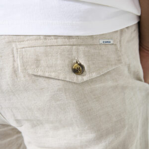 Pantalon en lin beige