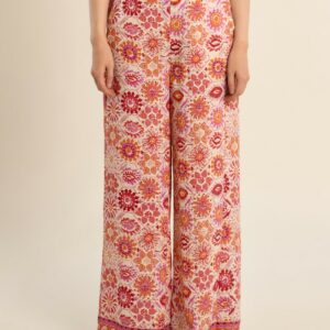 Pantalon fluide fleuri