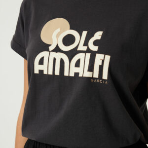 T-shirt blanc anthracite