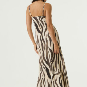 Robe à bretelles motifs zèbre