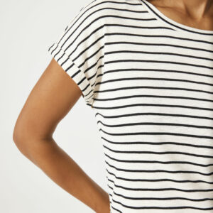 T-shirt rayé noir et blanc