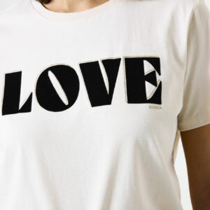 T-shirt "love" blanc