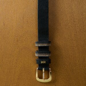 Ceinture en daim noire