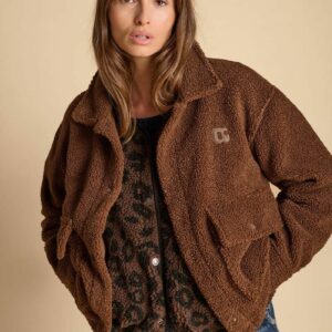 Veste sherpa marron