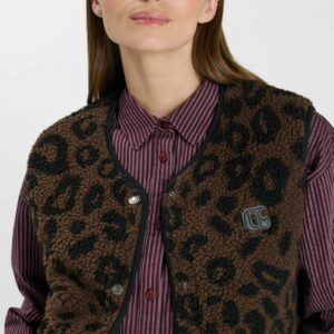 Veste sans manches léopard