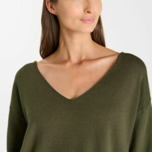 Pull col V kaki
