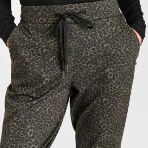 Pantalon en jersey motifs léopard