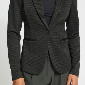 Blazer faux uni kaki