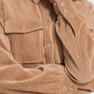 Chemise en velours camel