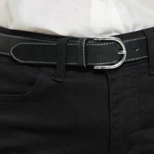 Ceinture noir avec surpiqûres
