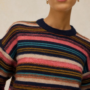 Pull rayé coloré