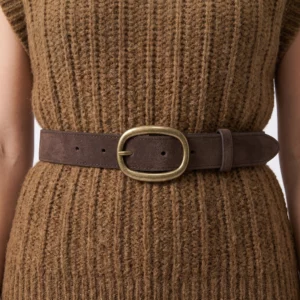 Ceinture en daim marron