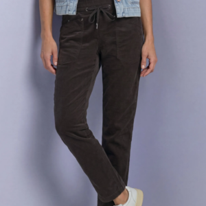 Pantalon en velours côtelé marron chocolat