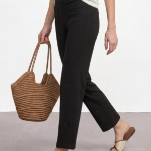 Pantalon stretch coupe droite noir