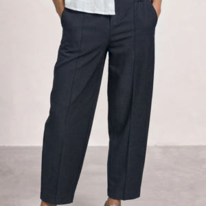 Pantalon coupe barrel bleu