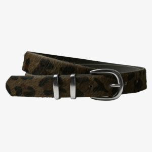 Ceinture léopard kaki