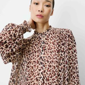 Blouse fluide imprimé léopard