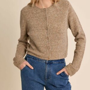 Cardigan taupe chiné
