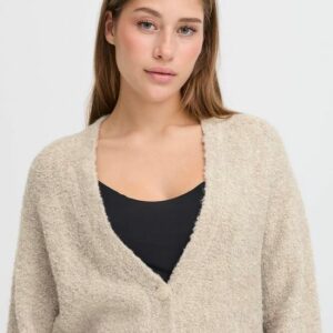 Gilet boutonné beige