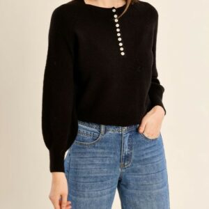 Pull en maille boutonné