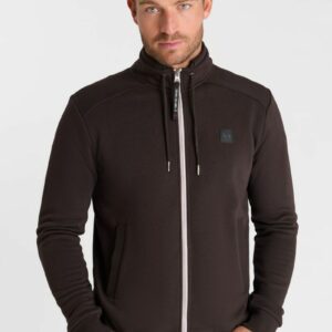 Veste zippé moletonné marron choco