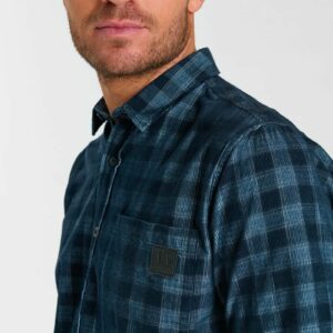 Chemise à carreaux bleu